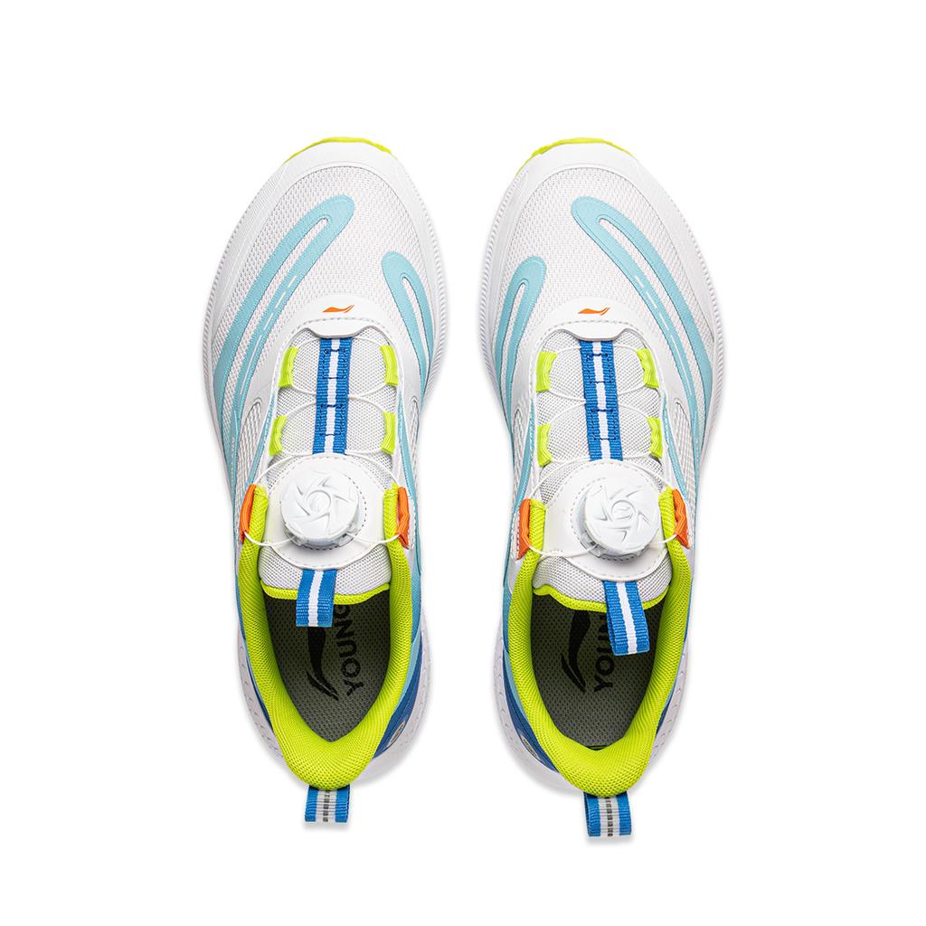 Li Ning Kids Fashion Sports Simple Versatile Durable Rebound Breathable Low-Top Running Shoes Kids Running Shoes Standard-White YKFV052-3