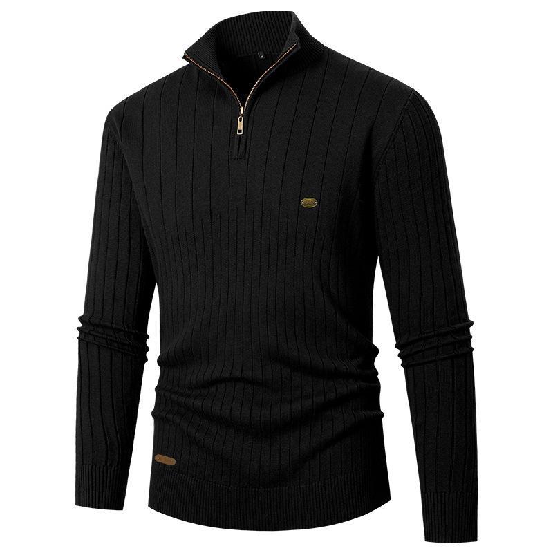 Men's Long-Sleeve Soft Touch Quarter-Zip Sweater