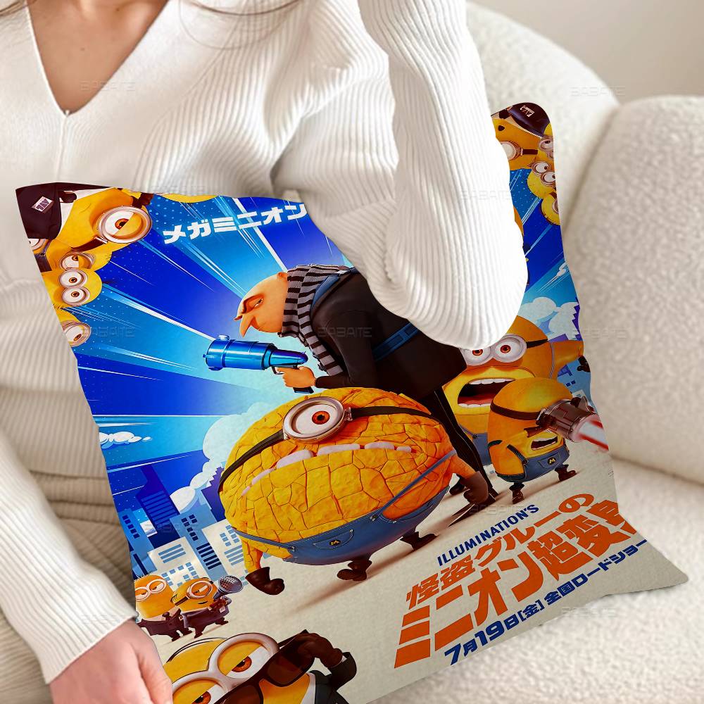 Cartoon L-Lovely Cute M-Minions Pillow Cover Sofa Cushion Cover Home Room Decoration Children Gift