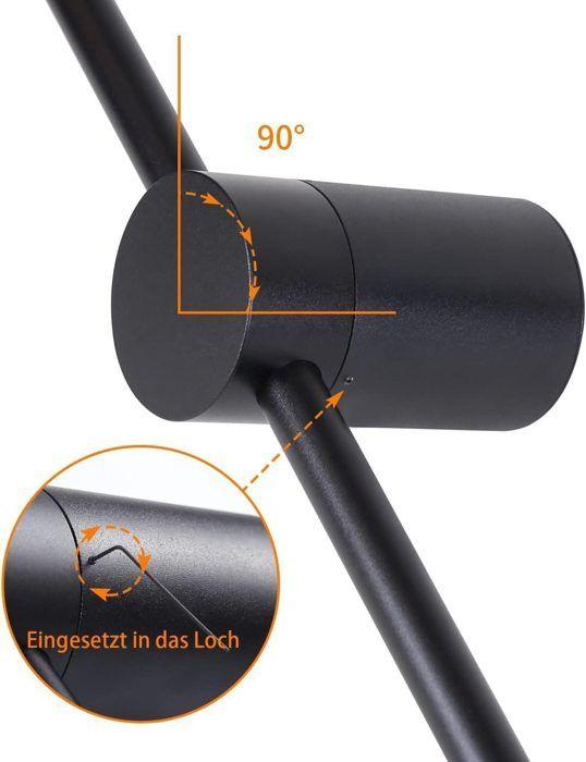 LED Wall Sconce - NETTLIFE - 2 X 60 Cm - Black - 3000K (White Hot) - Metal