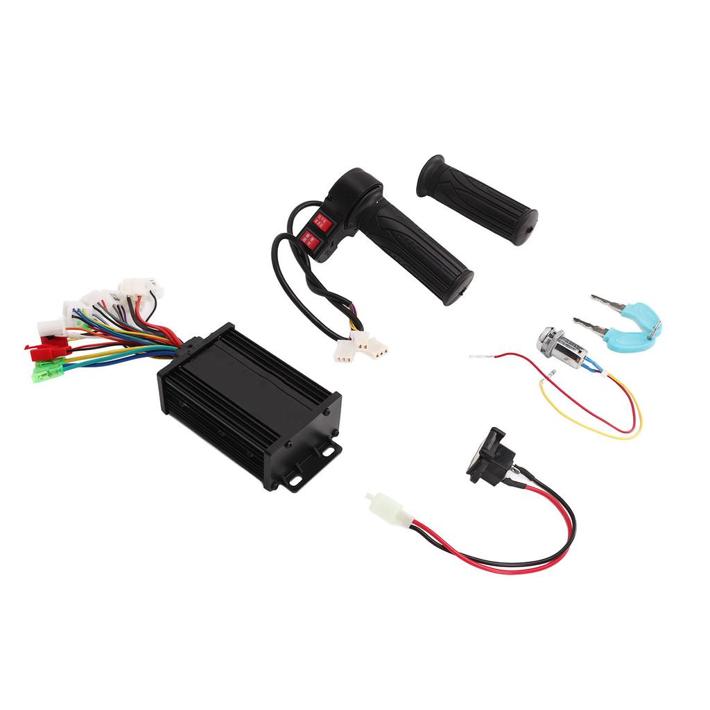 Electric Bike Speed Controller Brushless 36V 48V 350W Aluminum Alloy Electric Bike Motor Controller with Throttle Grip