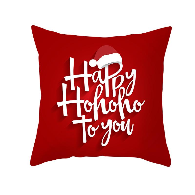 Red Series Christmas Peach Velvet Cushion Cover New Sofa Cushion Cover Square Cushion Cover