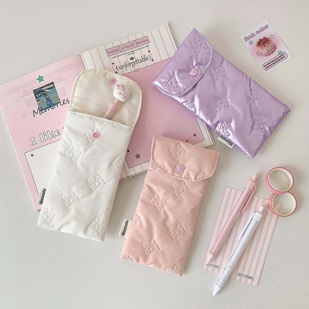 Lightweight Student Stationery Pouch with Button Cosmetic Bag New Glasses Protective Cover