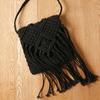 Handgefertigte Baumwollgewebte Gestrickte Quasten Umhängetasche Vintage Schulter Umhängetasche Damenmode Strand Sommer Handtaschen 2023 Tasche