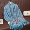 Jacquard Tassel Scarf Imitation Cashmere Soft And Breathable Autumn And Winter Versatile Women'S Shawl Scarf Light Luxury Style
