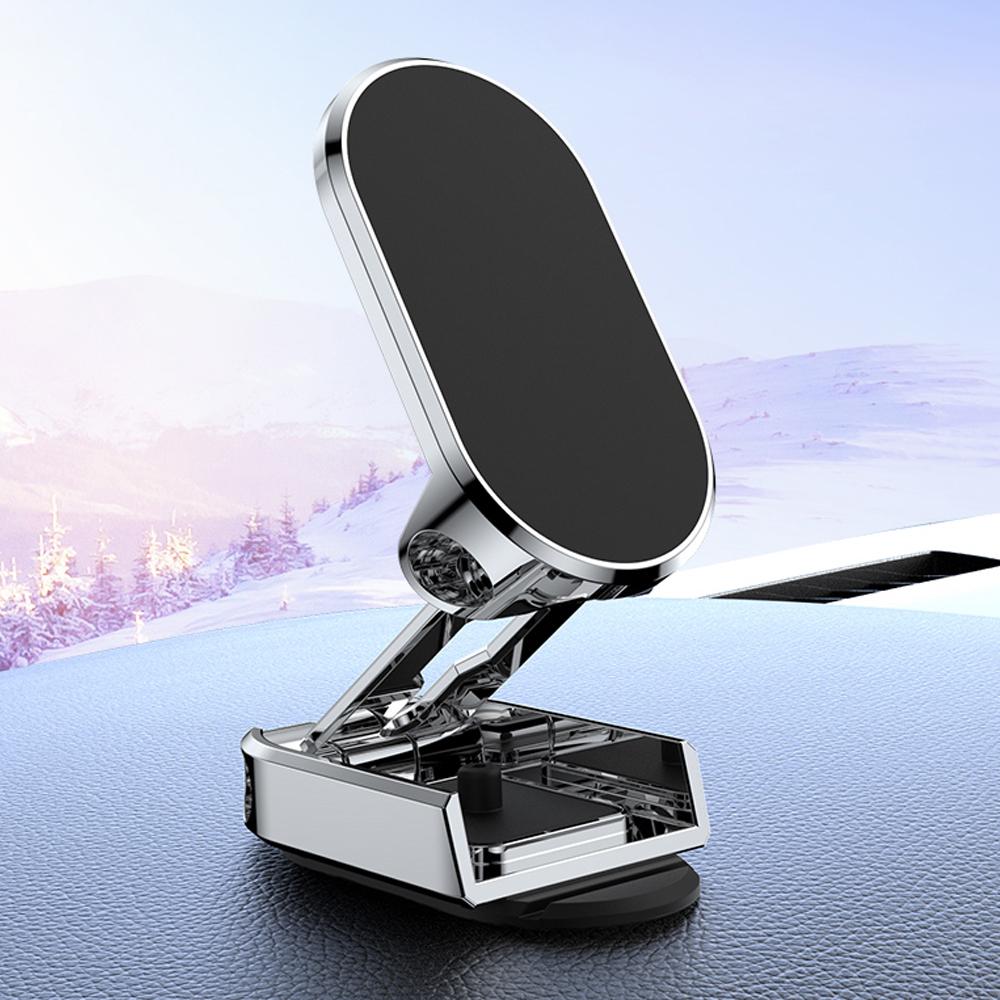 

Magnetic Plate Car Phone Holder Small 360 Rotation Magnet Mount Mobile Cell Stand Telefon Bracket Support For Smartphone серебряный