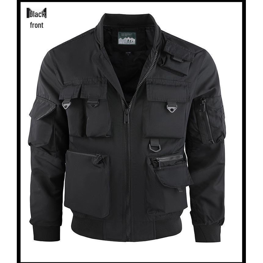 Men's Multi-pocket Water-resistant Bomber Jacket - European & American Style 8809