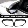 For Hyundai Tucson 2021 2022 2023 Car Rearview Side Mirror Rain Eyebrow Shield Cover Frame Sticker Protector Exterior Carbon