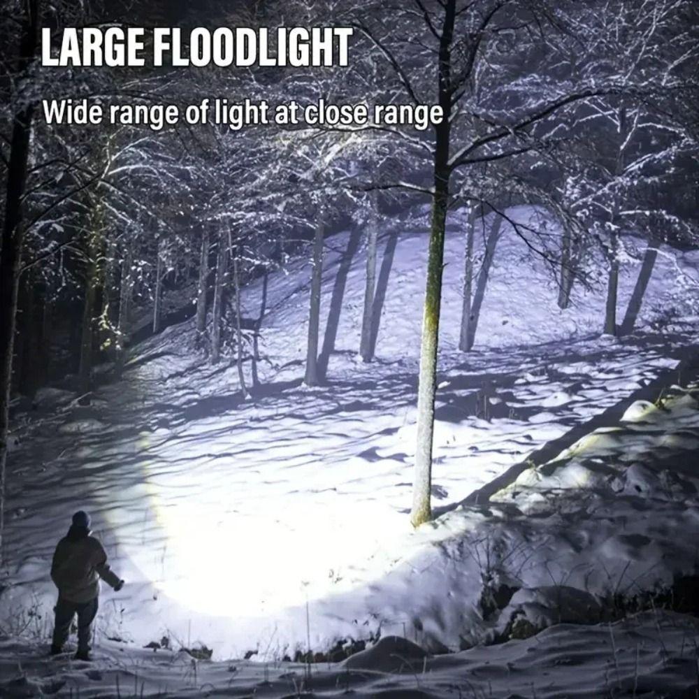 Long-Lasting Battery LED Searchlight 3000 Lumens Handheld  Flashlight  Outdoor Camping