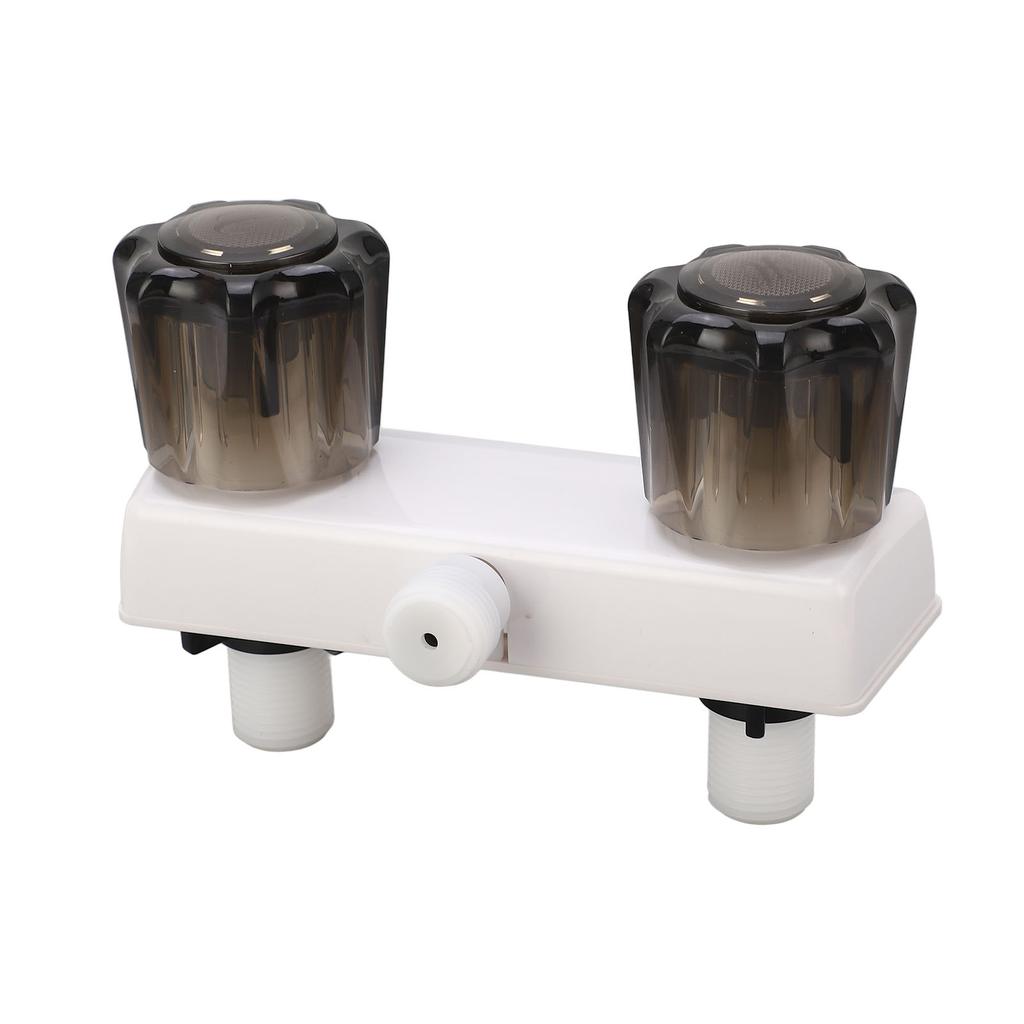RV Shower Faucet Valve Diverter Shower Mixing Valve Control with 2 Knobs Wheel For RV Motor Home