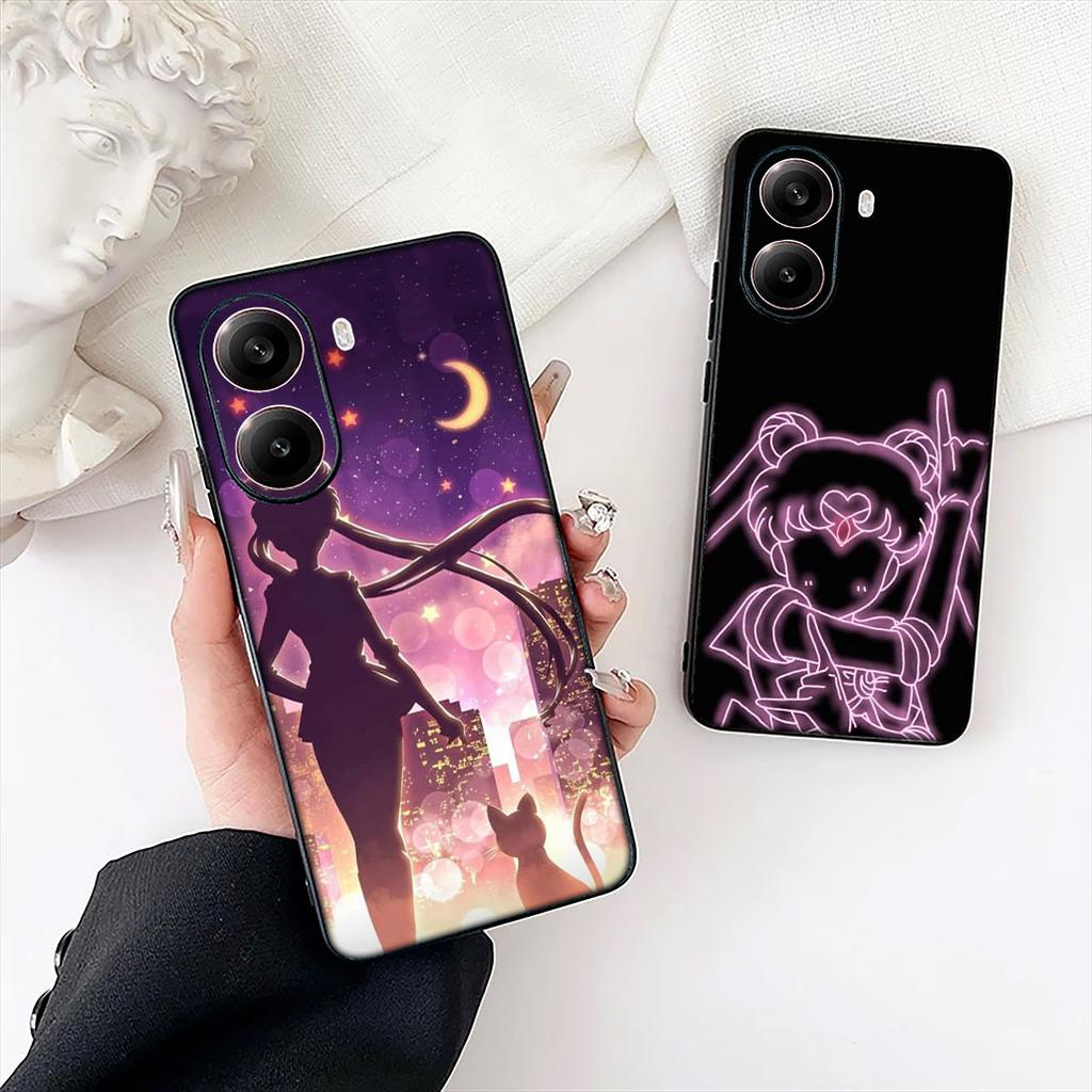 S-Sailors Anime Girl Moon Protective Cover for Apple iPhone 16 17 Air 14 15 Pro Max Plus 16+ 16E 14+ ProMax Phone Case