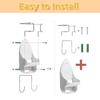Wall Mount Ironing Board Wall Mount Ironing Board Laundry Room Storage Electric Iron Holder with Removable Ironing Board Iron, Hanger, Holder,