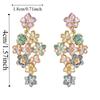 1 pair Temperament Tassel Flower Eardrops Exquisite Dripping Glaze Earrings  Daily