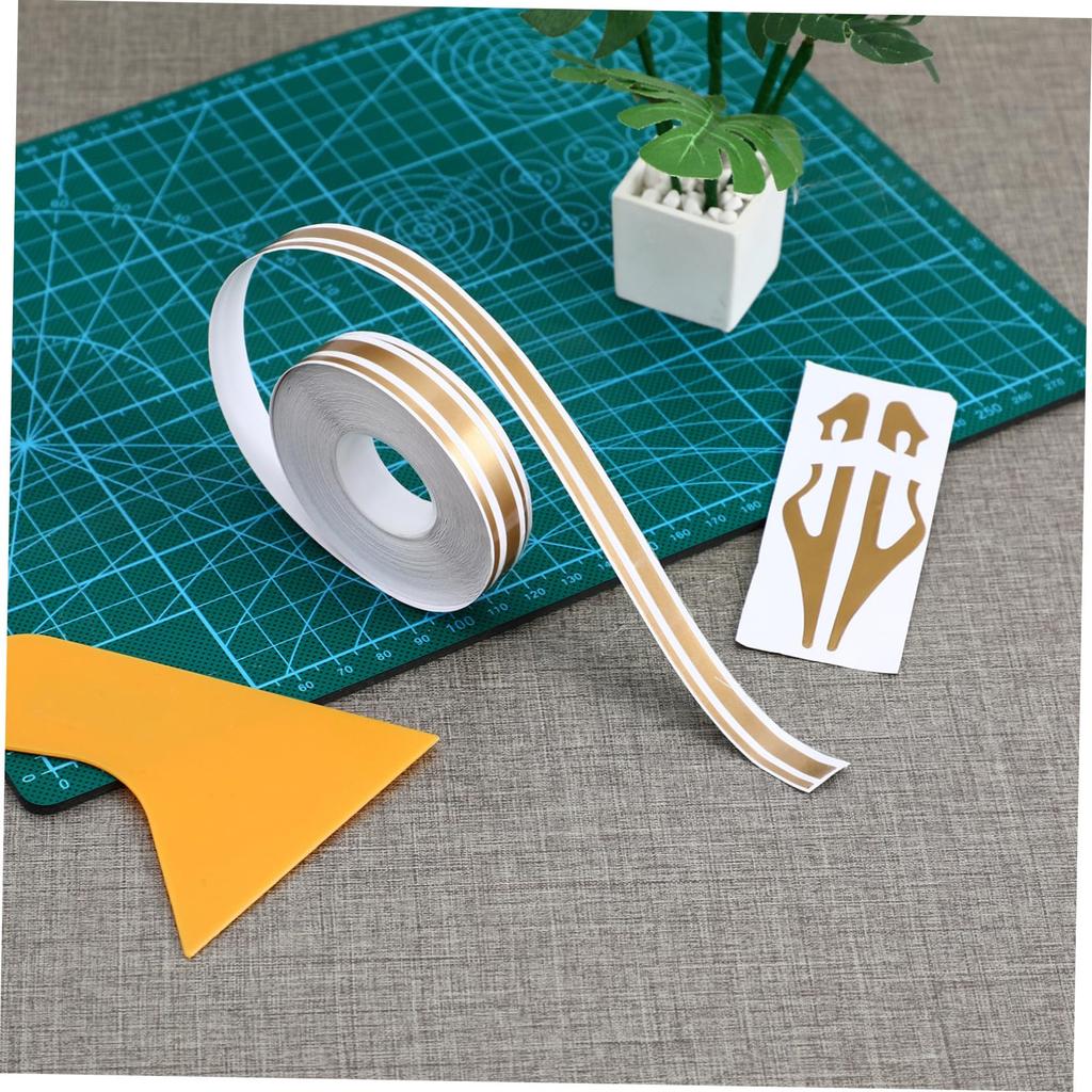 HIAKDOFT Gold Pinstripe Tape Car Side Stripe Decal Weatherproof Waterproof Car Truck Decor Sticker