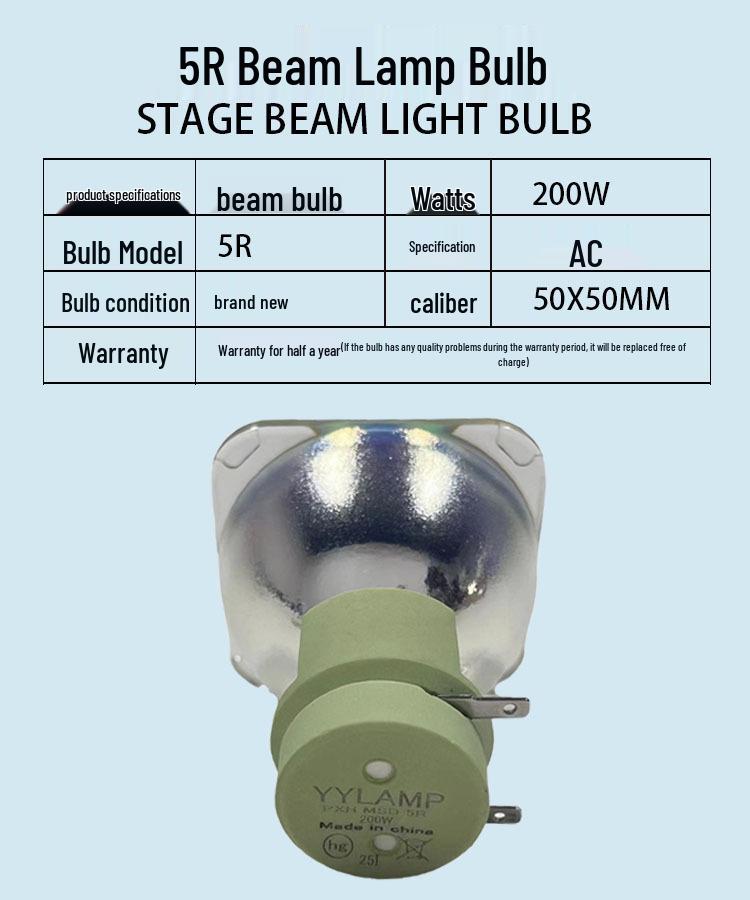 Stage Beam Light Bulb for 5R 200W To 7R 295W Moving Head Light
