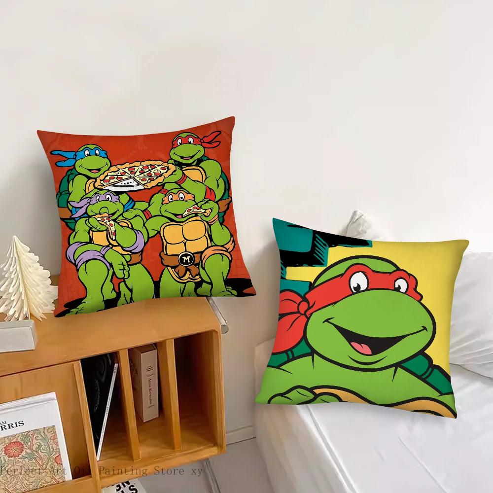T-Teenage M-Mutant N-Ninja T-Turtles Animation Pillow Case Square Pillow Bedroom Sofa LeisureCarLivingRoom Home Decoration 40X40