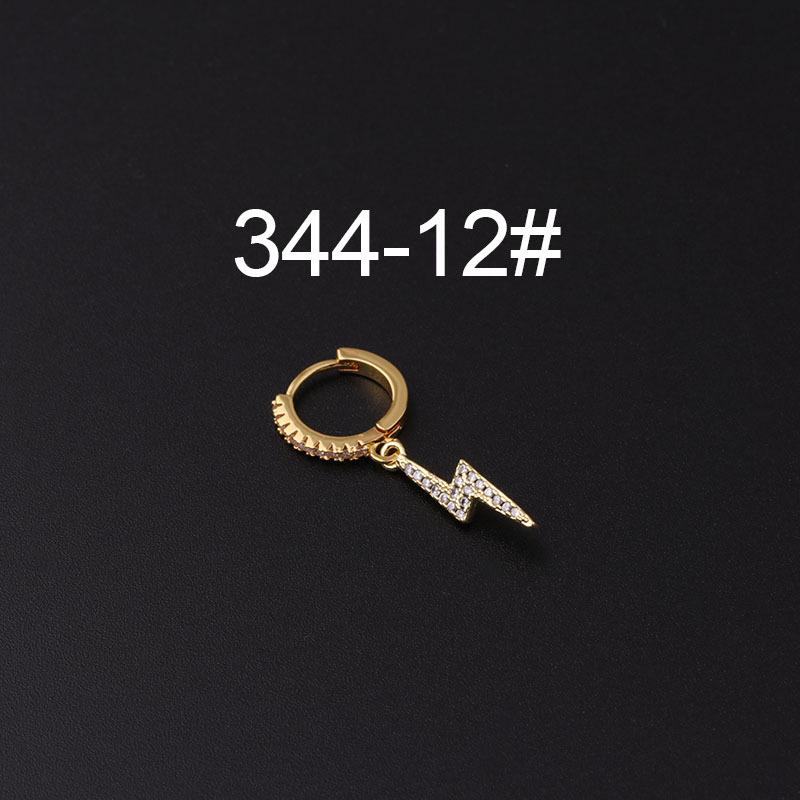 Micro-Pavé Zircon Irregular Ear Cuff Earrings