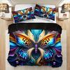Vibrant Butterfly Print Duvet Cover Set All-Season Comfort Machine Washable For Home Dorm Decor Dorm Room Vibrant Bedding Set