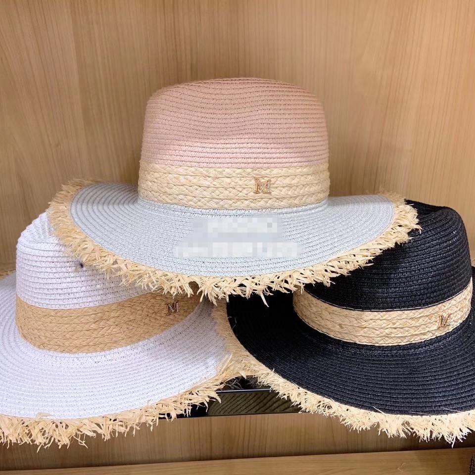202509-pei27404  INS CHIC Summer Color Patchwork   Lady Fedoras Cap Men Women Leisure Holiday Beach Jazz Hat
