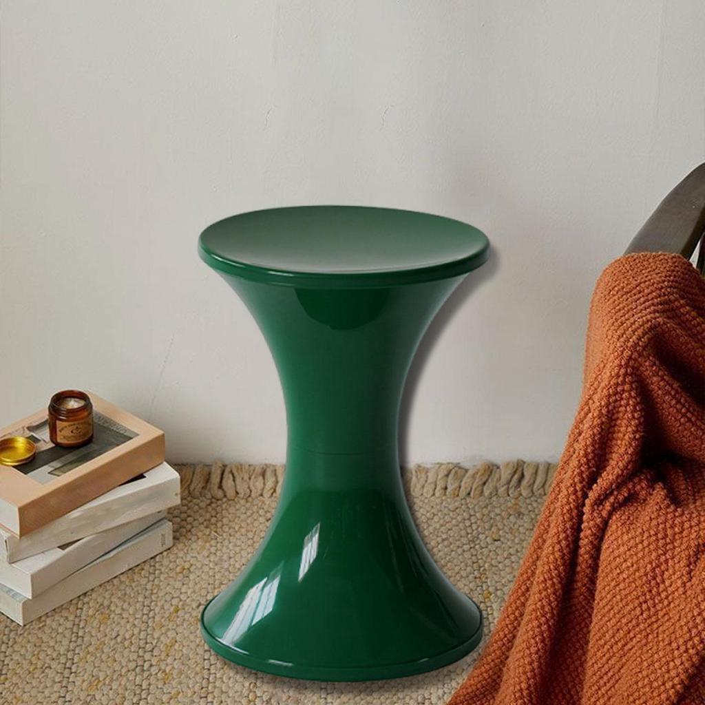 Sanduhrform Aufbewahrung Fußstütze Hocker 17,3x12,2 Zoll Schlichtes Design Kreativ für Badezimmer Stabiles Ende