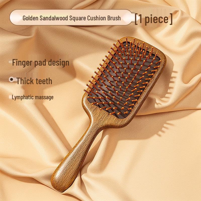 Fünfzinkiger Sandelholz Geweih Kopfmassagekamm für Kopfhaut- & Meridiantherapie