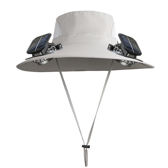 Solar Fan Hat UPF 50+ UV Protection Hat with 2 Solar Fans USB Rechargeable Breathable Men Women