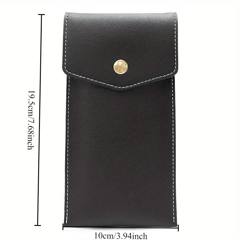 PU Leather Pencil Case Storage Bag Student Glasses Portable Stationery Bag Large-capacity Business Office Pen Storage Bag