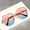 New Small Frame Square Sunglasses Women Gradient Transparent Fashion Sun Glasses Outdoor Lady Travel Eyewear UV400 Gafas De Sol
