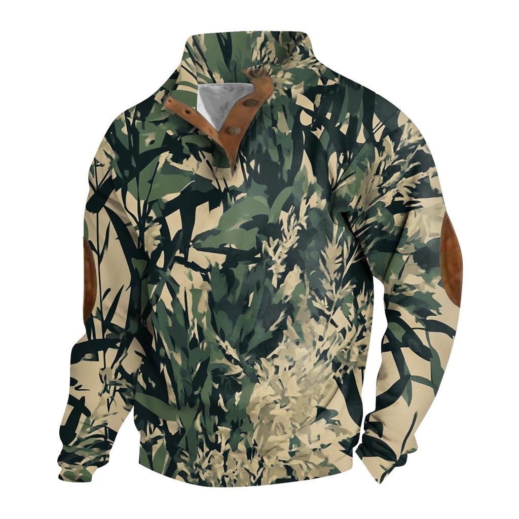 Spring And Men's Standing Collar Sweatshirt Is Outdoor Casual Sweaters Tops