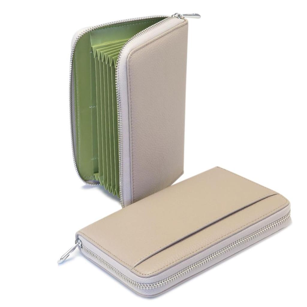 HAKATA NO MORI LEATHER Genuine Leather Bankbook Case with Large RIFD to Ideal for Cash Insurance and Patient Cards Anti-Magnetic Shielding, Capacity,