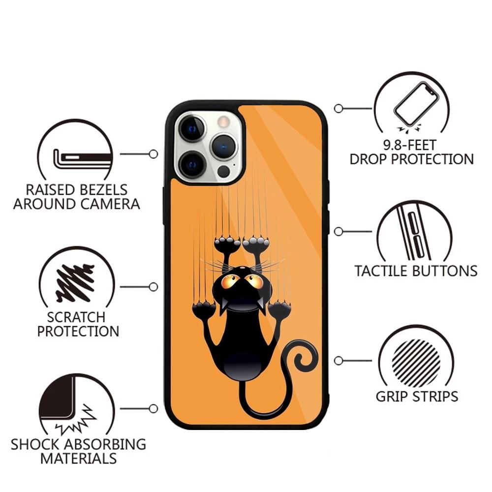 Cat Cute Funny Pet Phone Case For iPhone 16,15,14,13,12,11,Plus,Pro,Max,Mini Magsafe Magnetic Wireless Charging