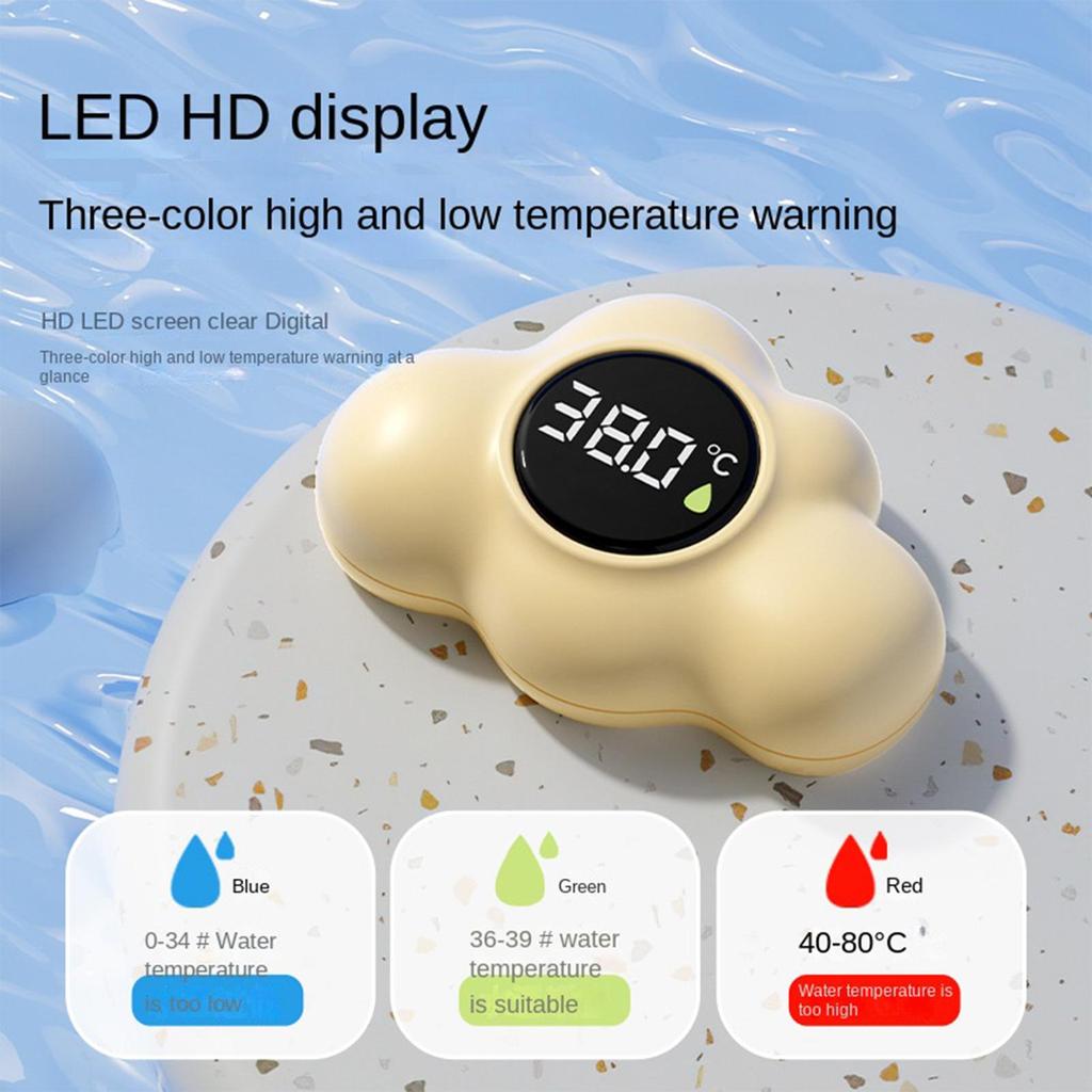 Baby bath thermometer Tub Temperature Monitor  LED display Hot Cold Water Resistant Temperature Warning Monitor Sensor