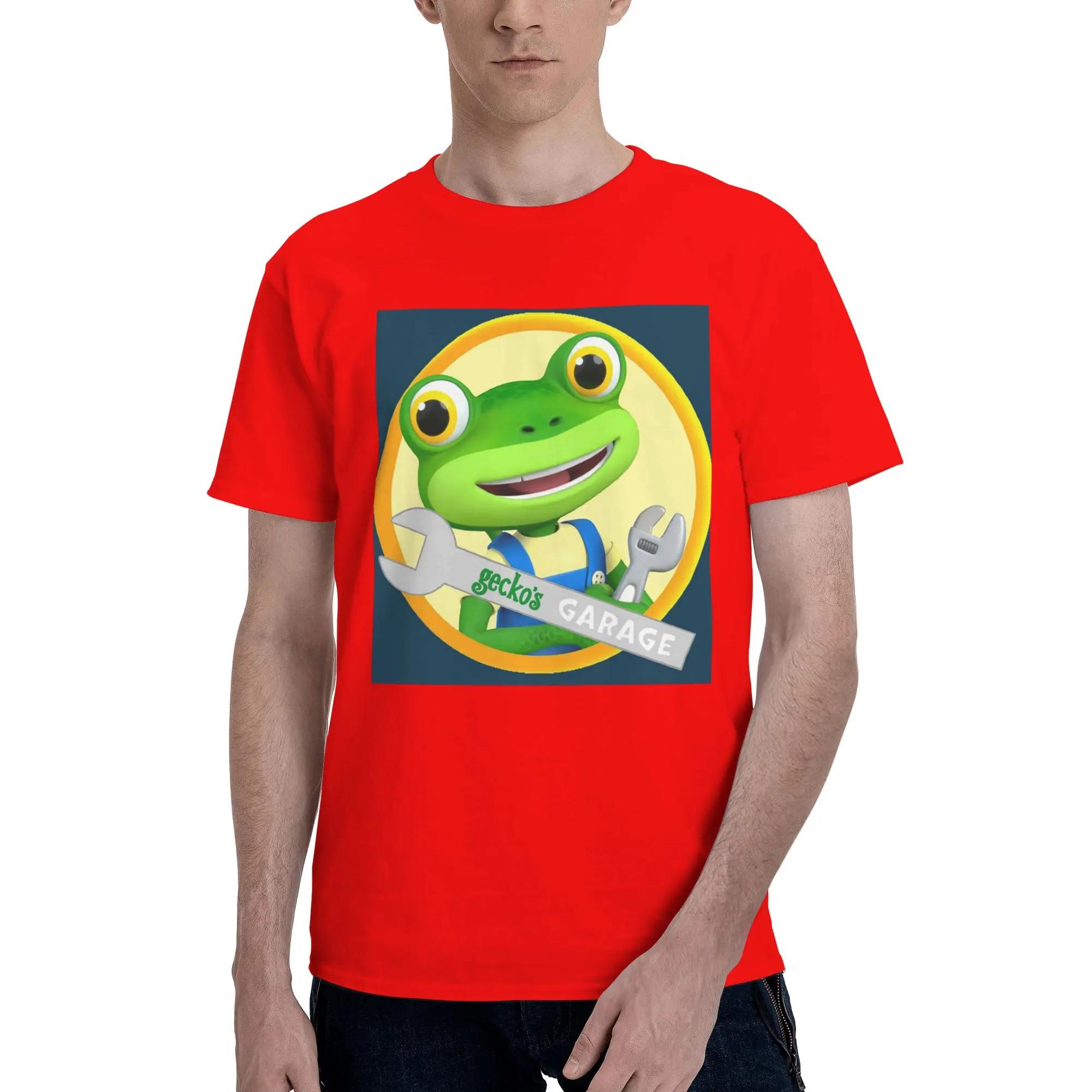 Geckos Garage 100 Cotton TShirt Mens Classic T Shirts Men Crew Neck Short Sleeve S6XL S