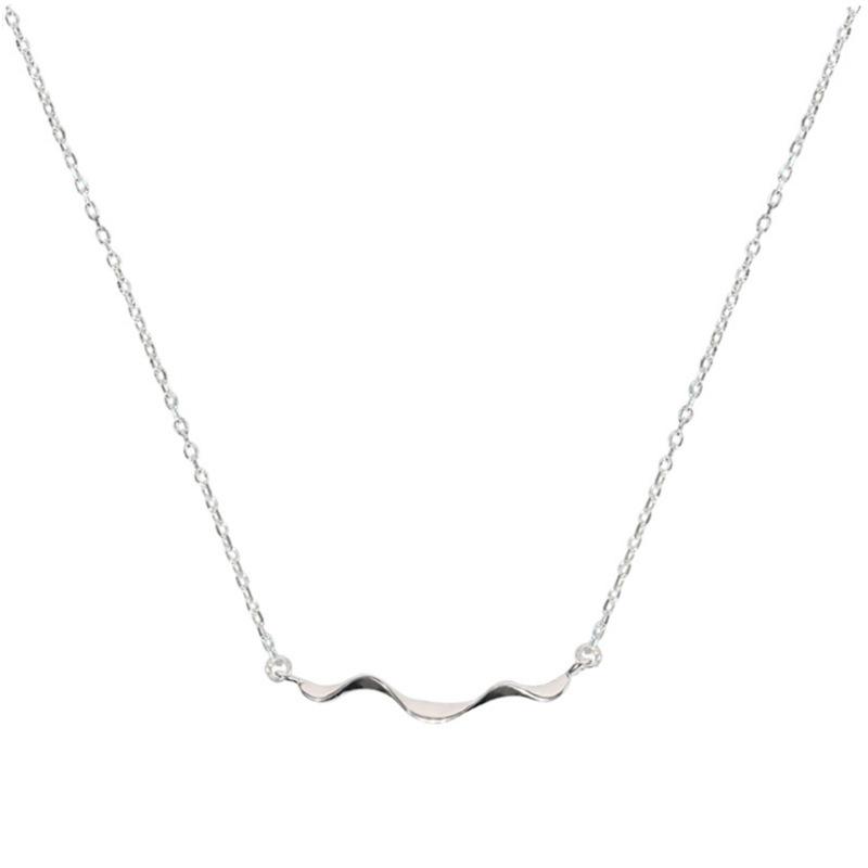 

Сложенная линия Молния Геометрическое ожерелье Волнистое ожерелье Японский и корейский коммутационный Простой темперамент Ключичная цепочка для женщин