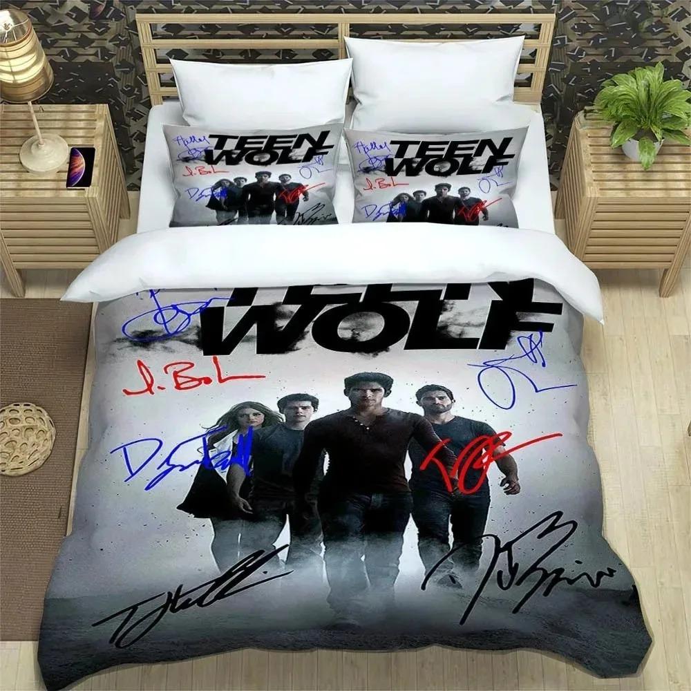 Mode-TV-Serie Teen Wolf 3D NEU Bettbezug Kissenbezug Bettwäsche-Set Erwachsener Junge Schlafzimmerdekoration Kinder Einzel Doppel Groß