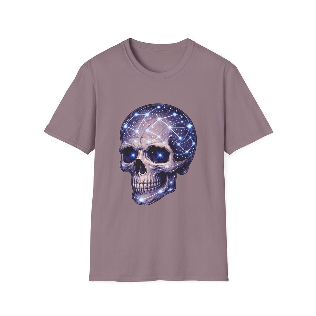 Unisex Softstyle T-Shirt Skull Space Gothic Celestial Cosmic Constellation