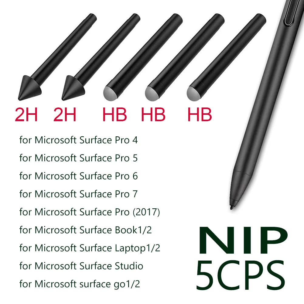 3/5pcs 2H HB H Touch Screen Pen Spare Nibs Replacement Plastic Stylus Tips Refill Accessories for Microsoft Surface Pro 7/6/5/4
