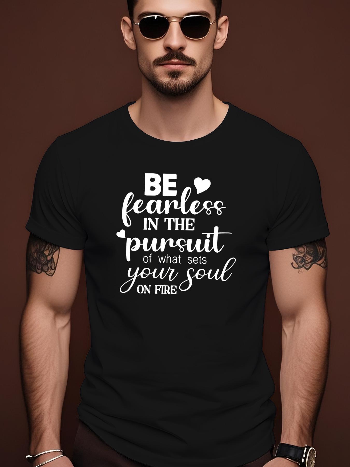 Fearless English Typography Design Trendy Streetwear Summ... XL