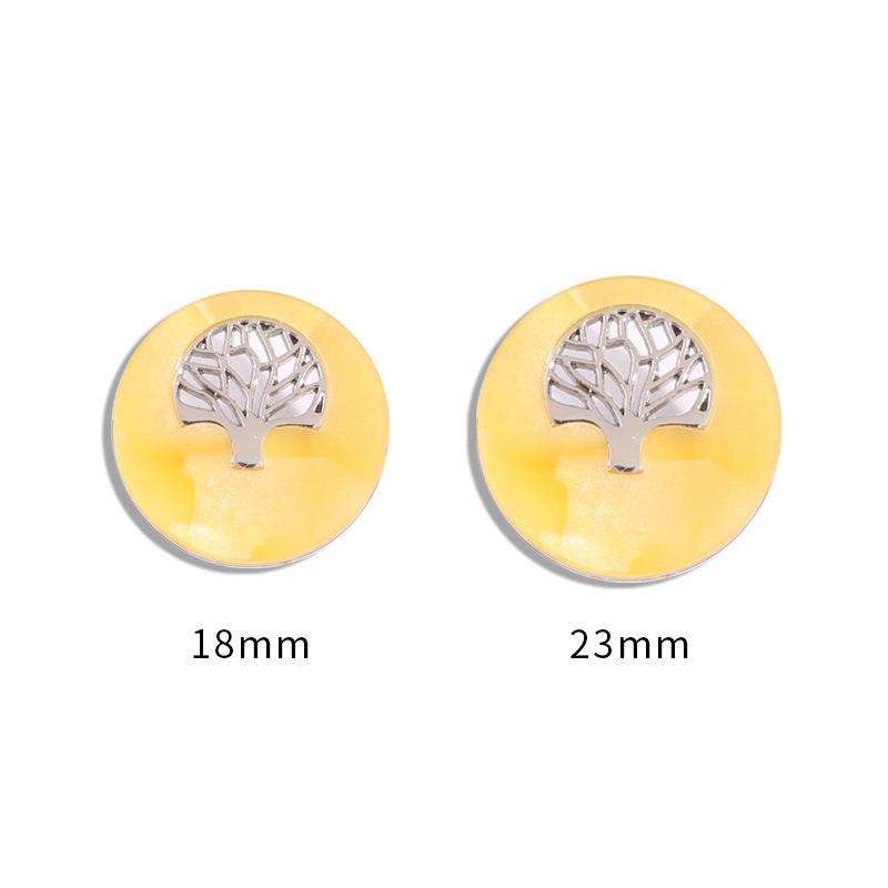 Round Yellow Button Versatile Clothes Top Suit Button Children'S Sweater Coat Cardigan High-End Button Accessories