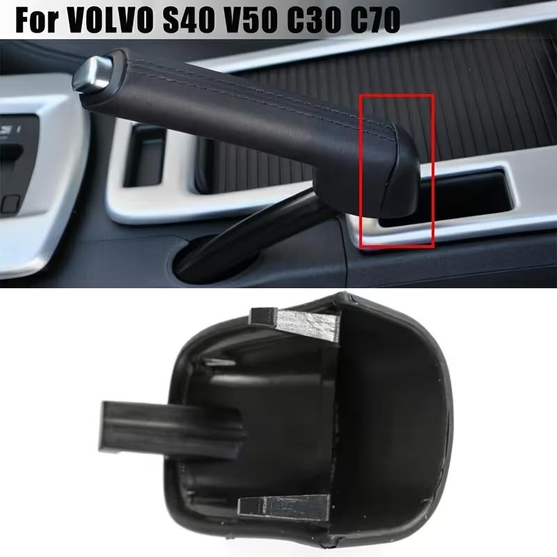 1pc Car Handbrake Handle Lever Durable Plastic Replacement Cover With Metal Clips For Volvo S40 V50 C30 C70 2006-2012 31329236