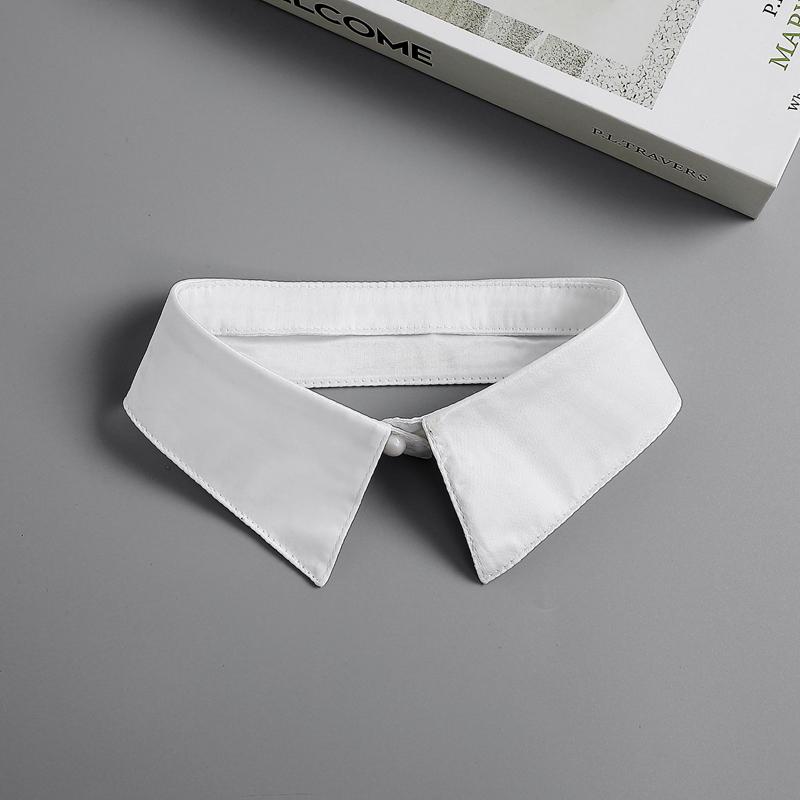 

Женский стильный съемный воротник-стойка, имитация воротника, деловая одежда, однотонный воротник, костюмная рубашка, блузка, формальный черный белый лацкан