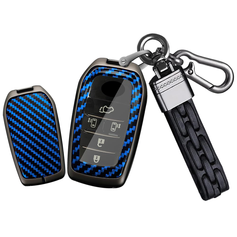 

Toyota Dedicated Smart Key Case, Key Cover, Key Protection, Key Holder, New Model, Voxy синий