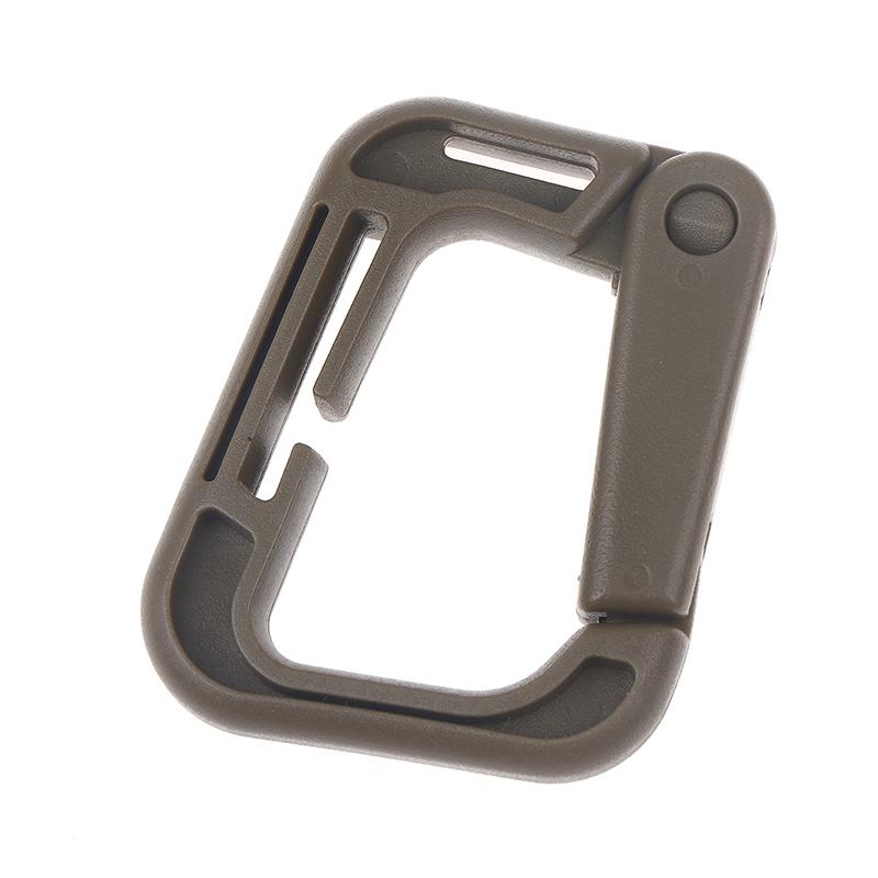5Pcs Outdoor Plasctic Shackle Carabiner D Type Backpack Hanging Webbing Hook Buckle Multi Outdoor Hiking Camping Gear