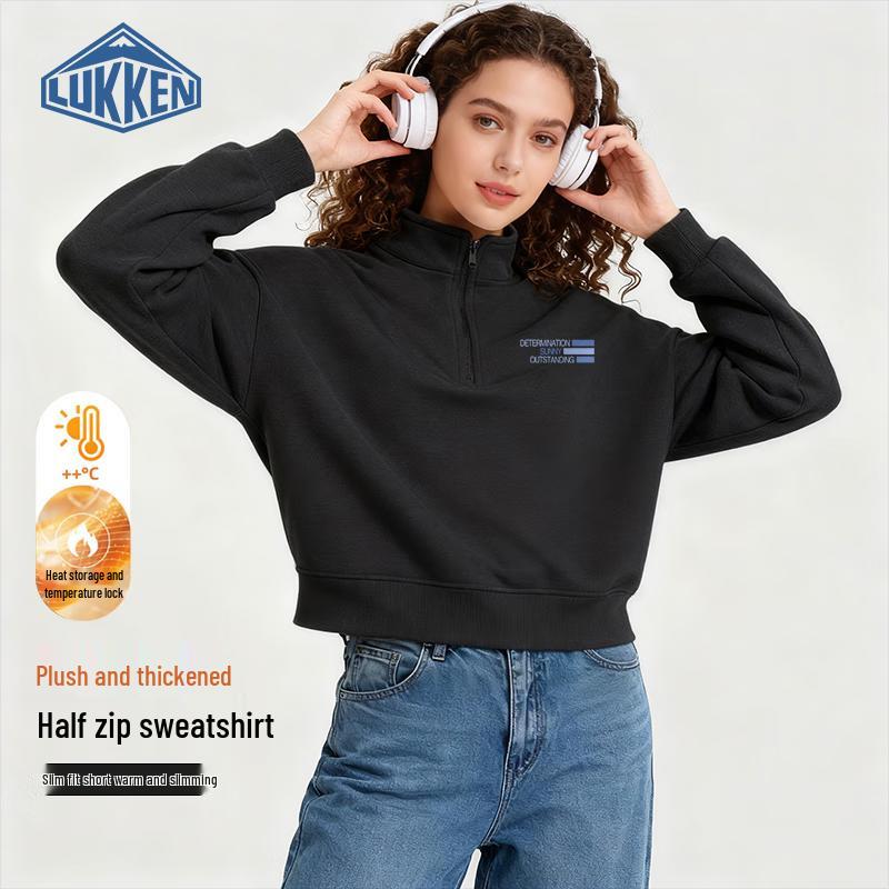 

LUKKEN Stand Collar Gradient Stripe Sweatshirt 2XL