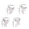 4pcs Christmas Angelic Decorations Acrylic Angelic Hanging Decorations for Festival Season Christmas Embellishment