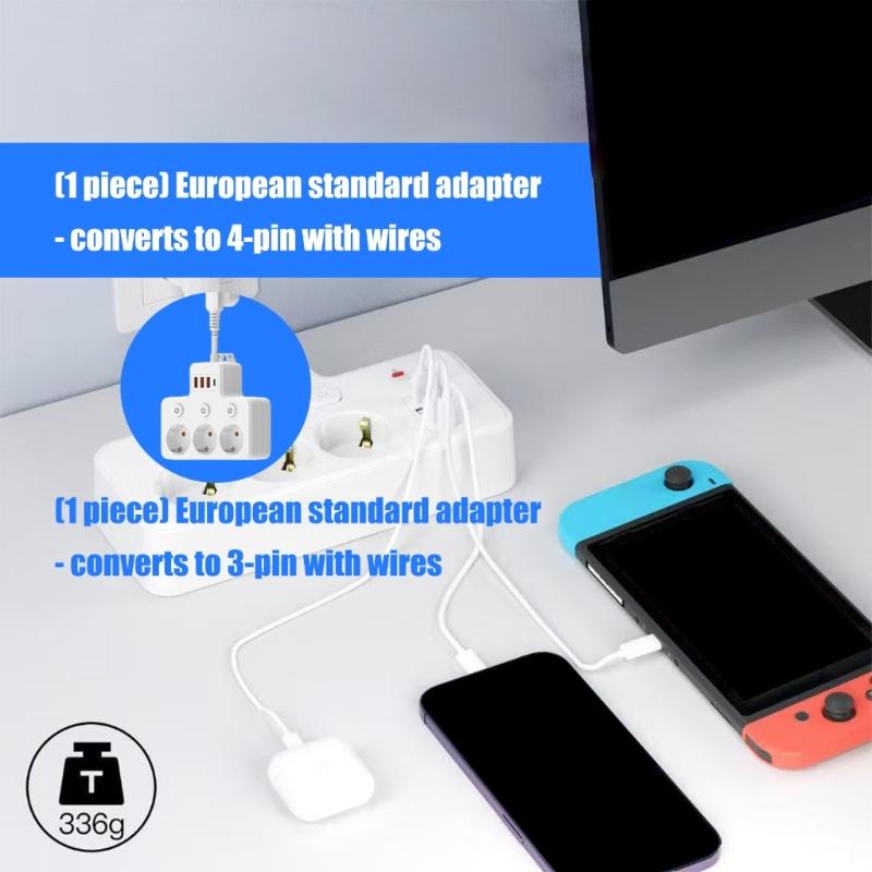 Universal Power Strips With Individual Switches Safe ABS Construction Ideal For Charging Devices Convenient Use
