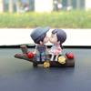 New Cute Couples Car Ornaments Tree Branch Figure Figurines Decorations Automotive Interior Dashboard Decor Accessories