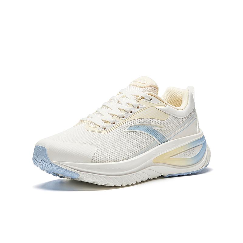 Anta Journey PG7 Cushioning Running Breathable Sports Low-Top Running Shoes Women sneaker White Yellow Blue 122435519-3