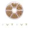 1set Gold Silver Lobster Clasp Open Jump Rings Crimp Beads End Cap For Jewelry Making DIY Necklace Connector Accessories