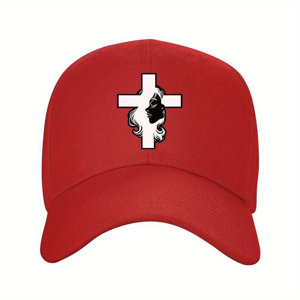 Gothic Cross Portrait Baseball Cap Mystical Art Design Unisex Durable Outdoor Adjustable Hat